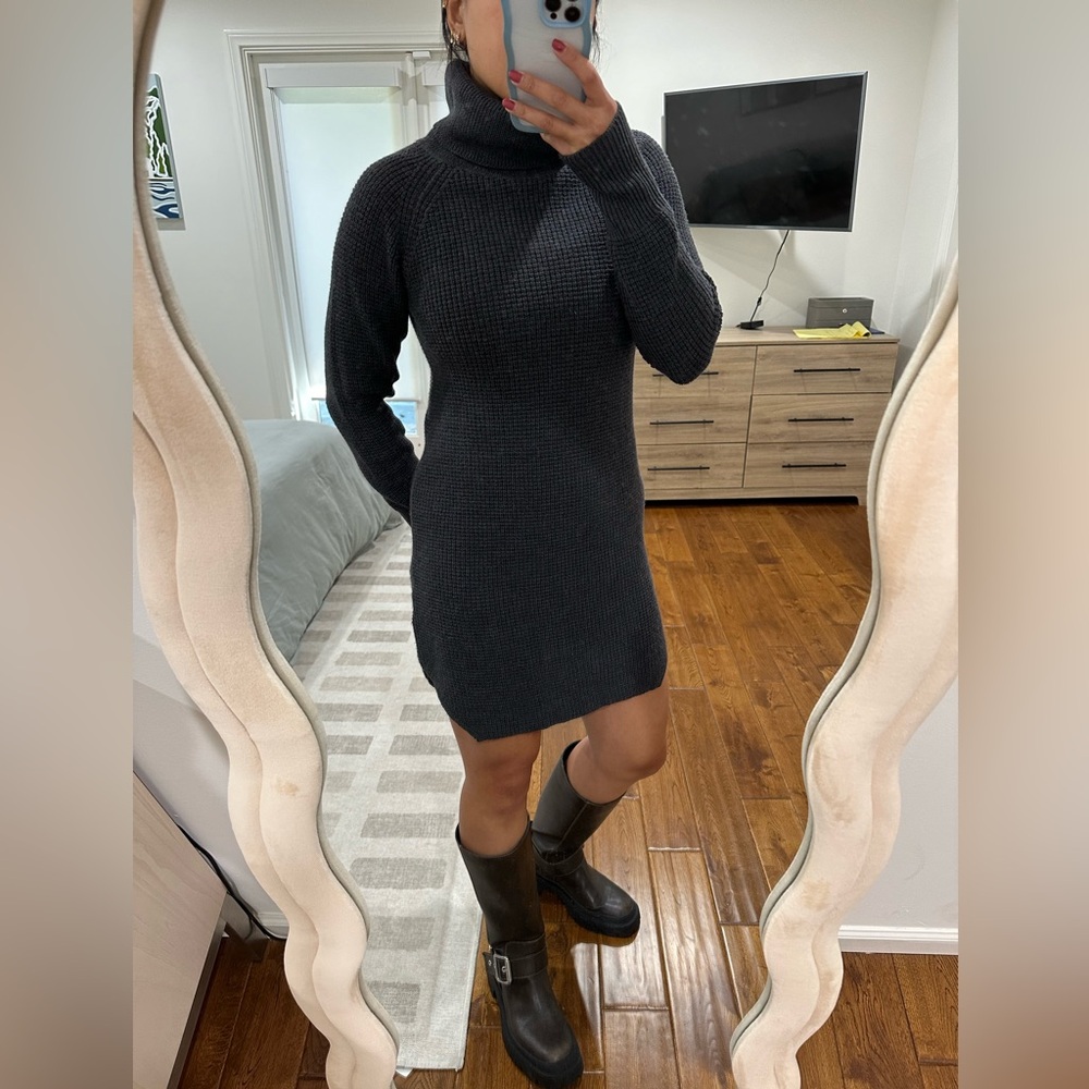 Wilfred Free Turtleneck Wool Sweater Dress